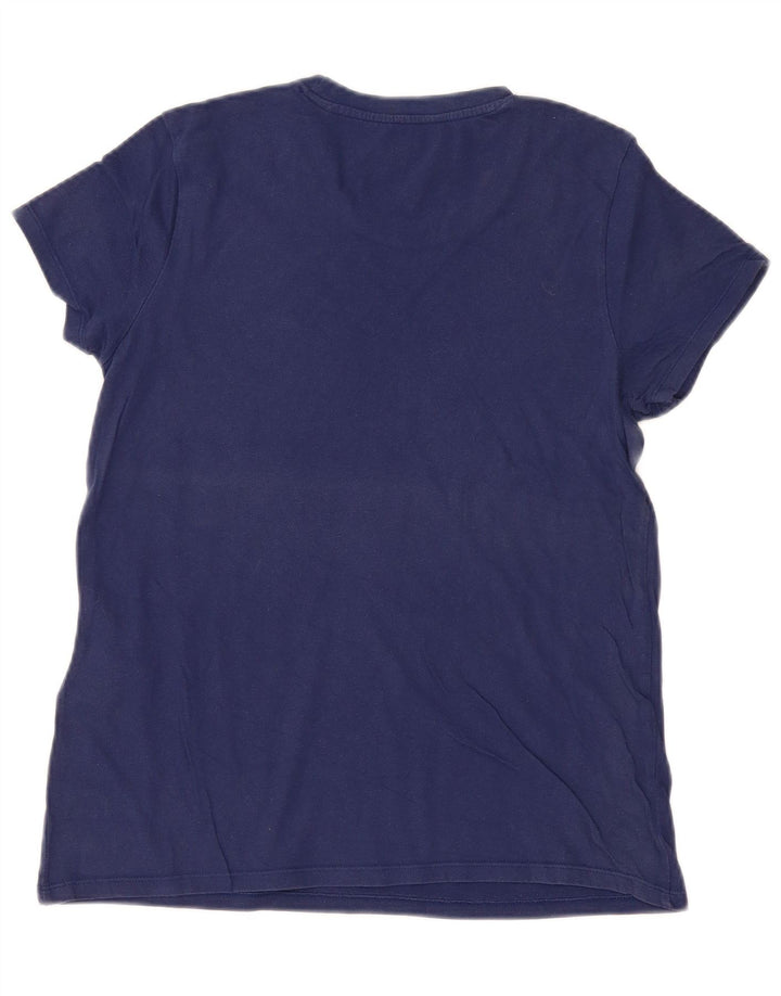 Camiseta feminina LEVI'S UK 12 algodão azul marinho médio