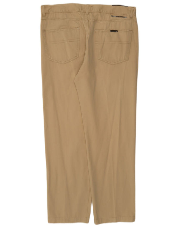 Trussardi Calça masculina reta casual IT 54 2XL W40 L29 Algodão cáqui