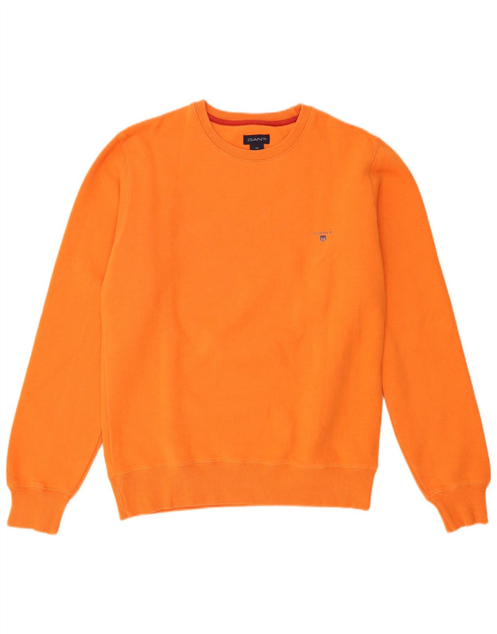 Gant moletom masculino jumper médio laranja algodão