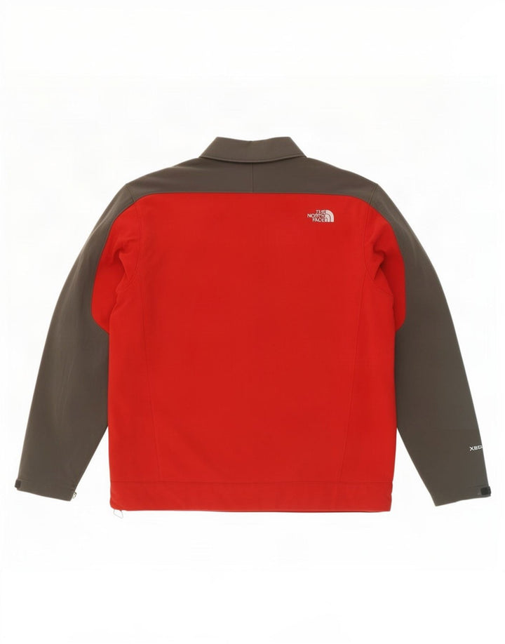 Jaqueta corta-vento masculina The North Face UK 40 grande bloco colorido vermelho