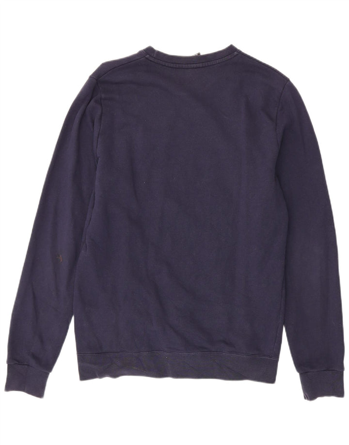 Starter masculino gráfico moletom jumper médio azul marinho algodão