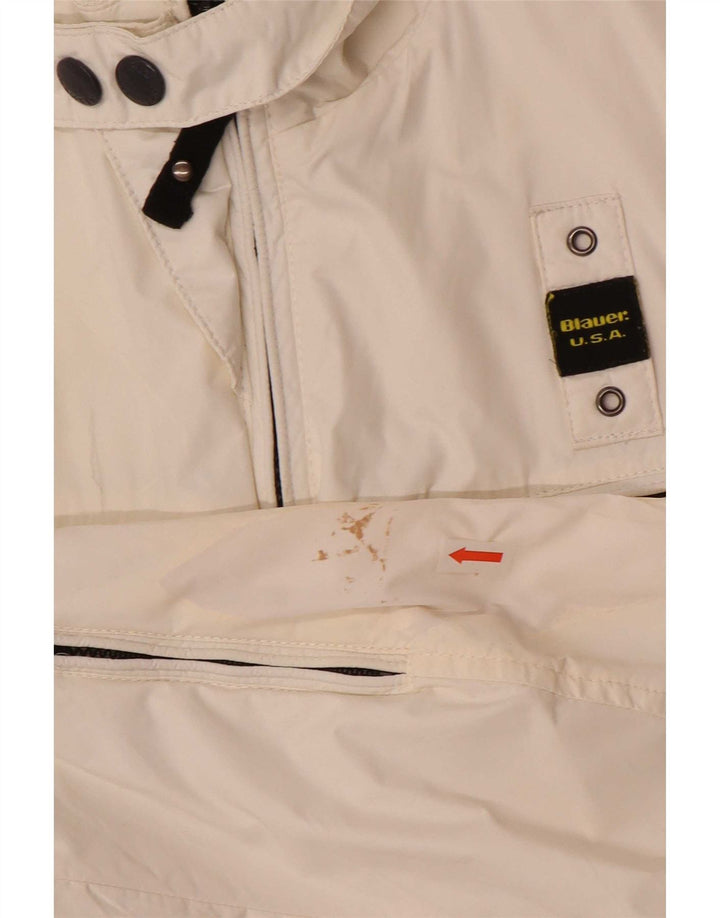 Jaqueta bomber feminina Blauer UK 10 pequena nylon branco