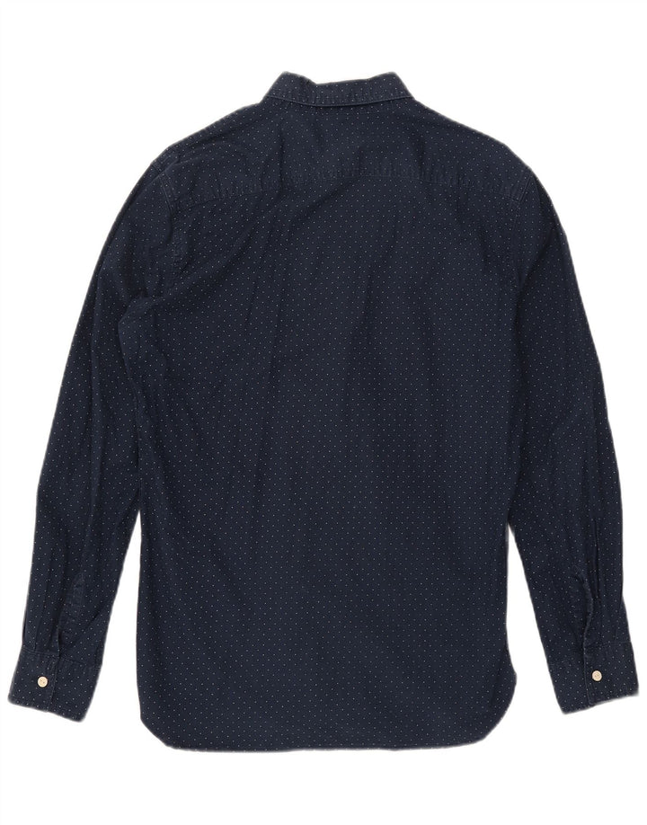 Camisa masculina Levi's de algodão manchado azul marinho médio
