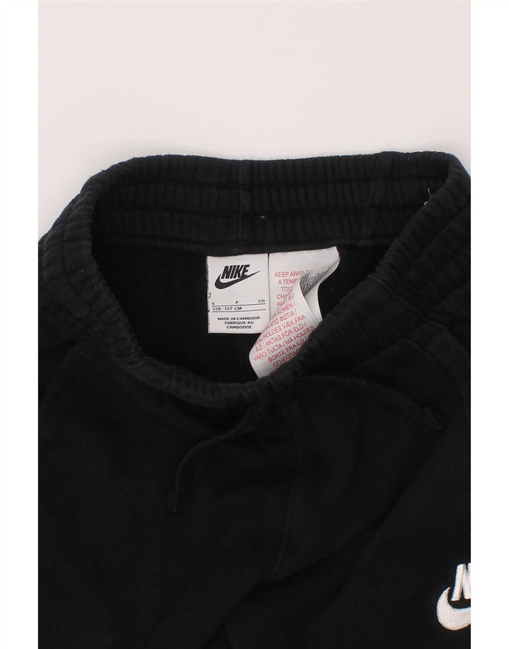 NIKE Meninas Calças de treino gráfico joggers 8-9 anos pequeno algodão preto