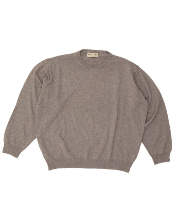 Suéter masculino Pierre Cardin com gola redonda XL cinza acrílico