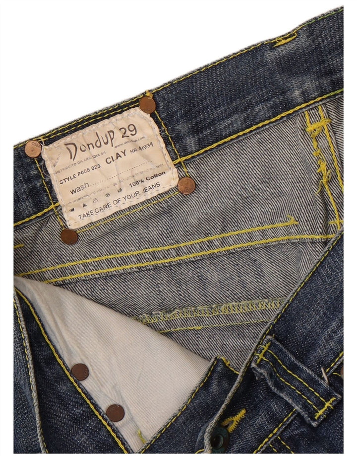 Dondup feminino Stan Dart jeans reto W29 L32 algodão azul