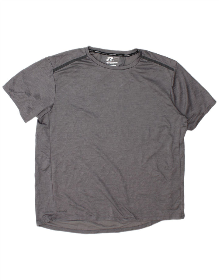 Camiseta masculina RUSSELL ATLÉTICA Dri-Power XL poliéster cinza