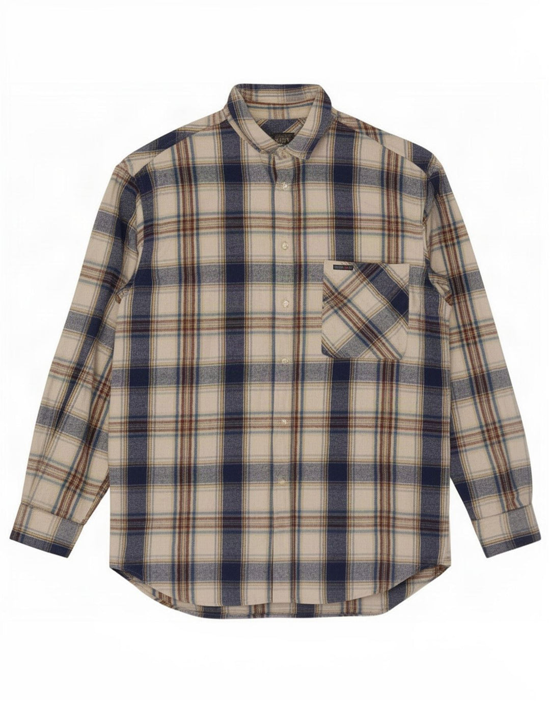 Camisa masculina de flanela Think Pink 2XL azul xadrez