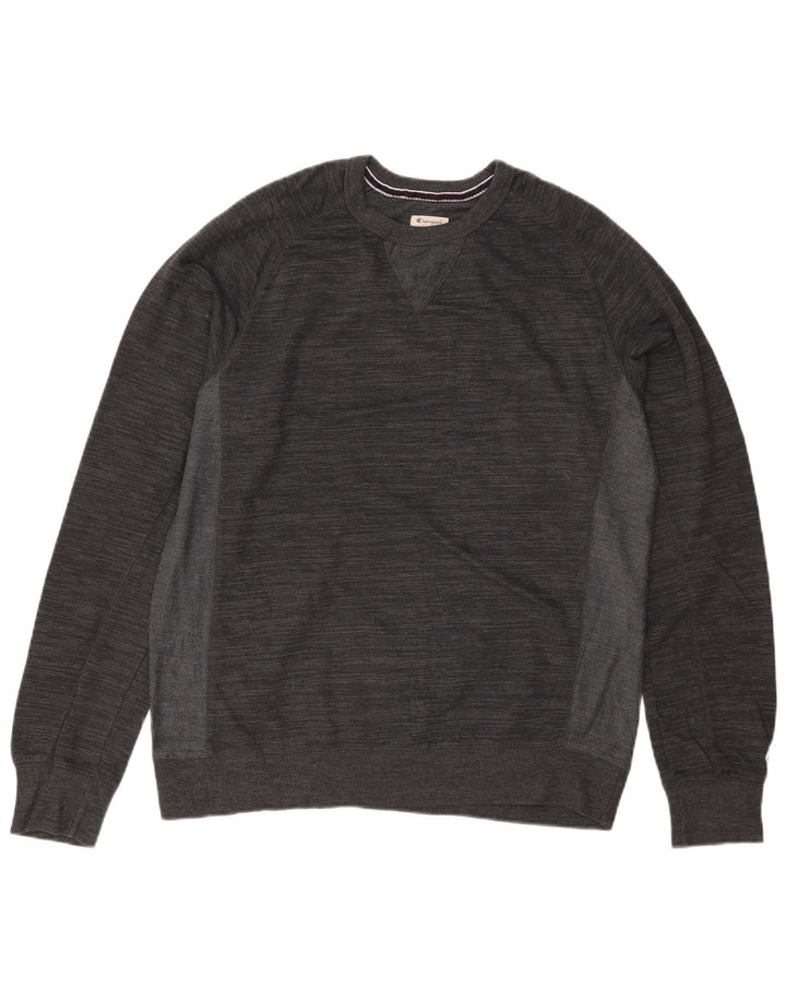 CHAMPION Moletom Masculino Jumper Grande Algodão Cinza