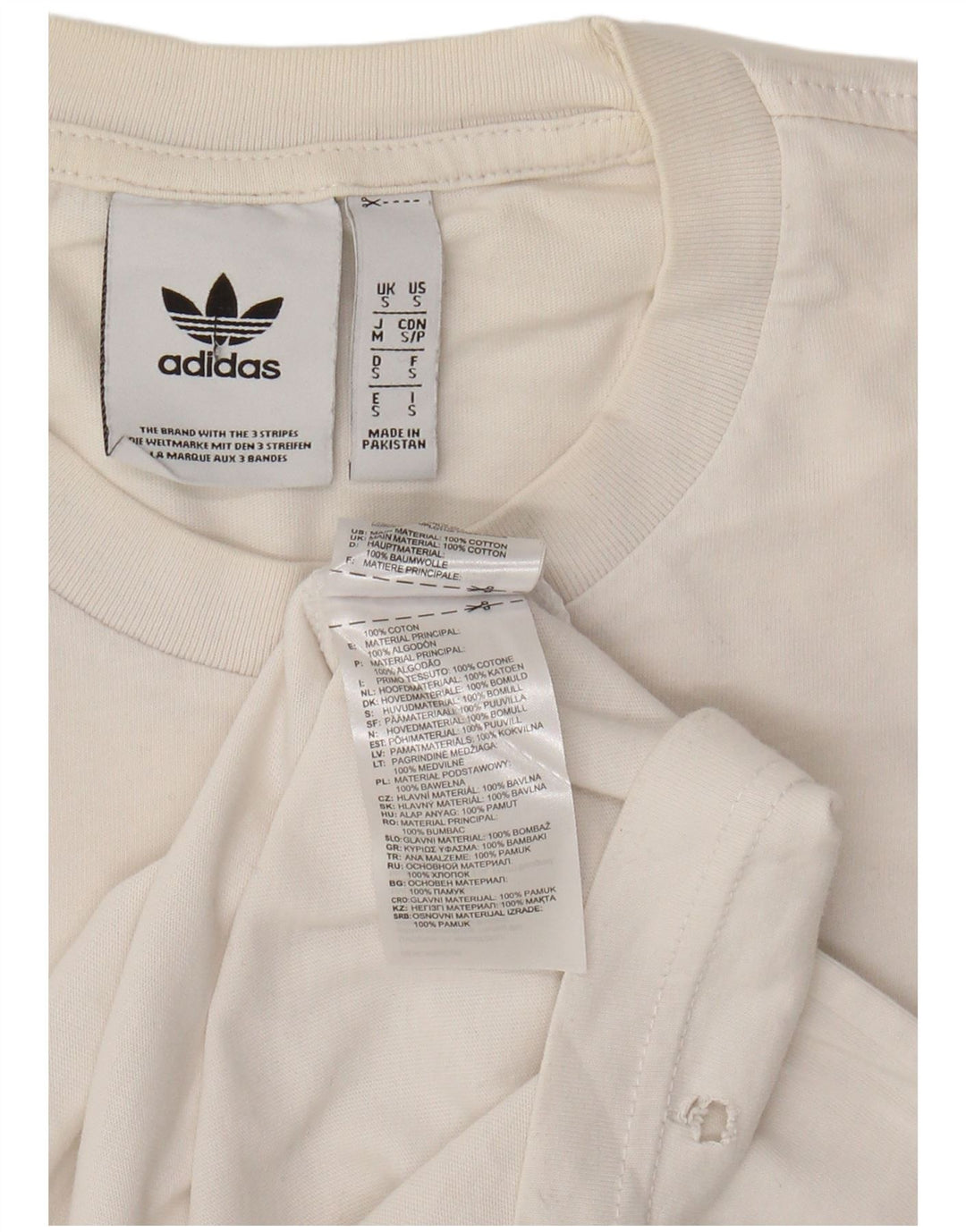 ADIDAS Mens Graphic T-Shirt Top Pequeno Algodão Branco