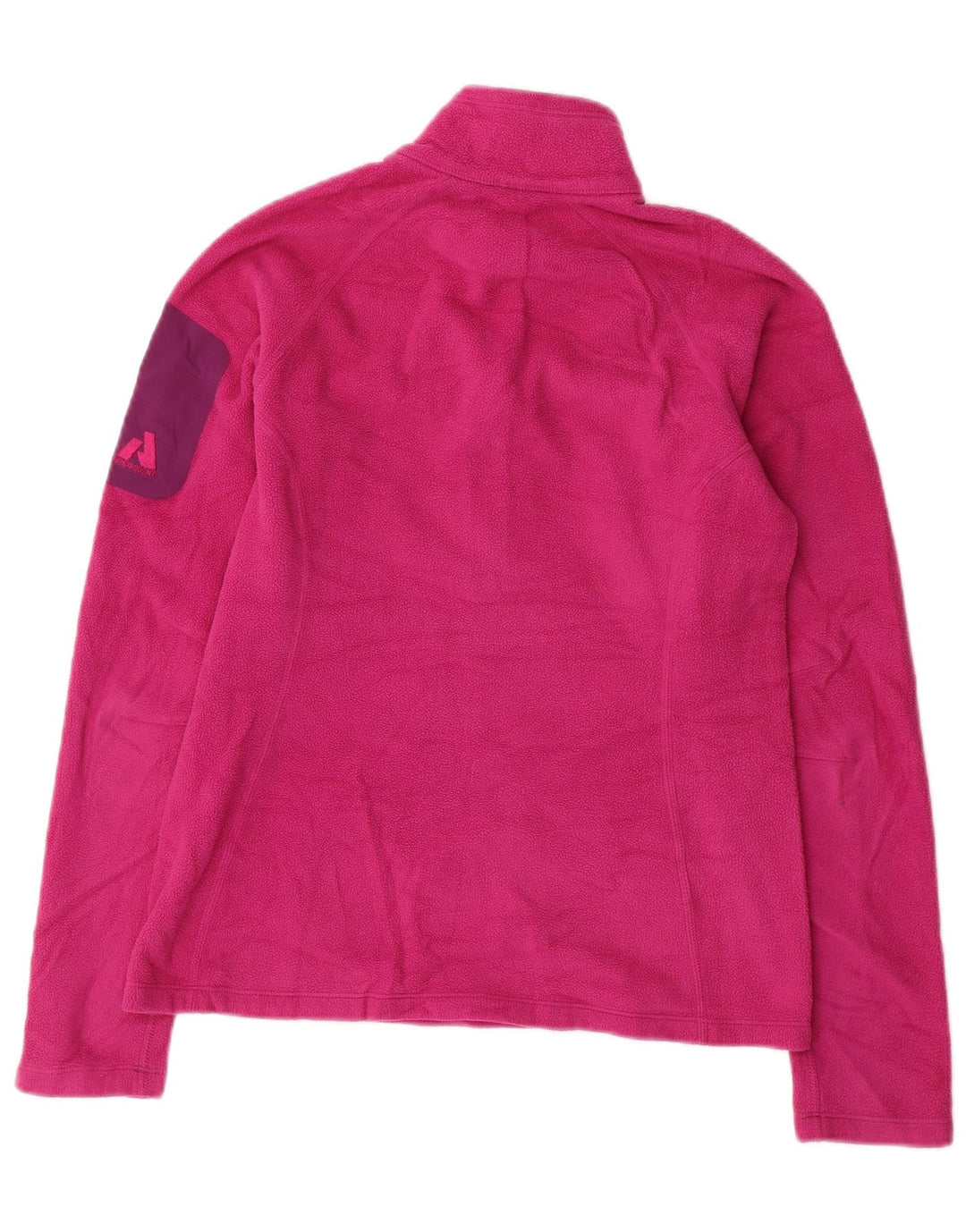 EDDIE BAUER Suéter feminino Polartec de lã com gola e zíper Reino Unido 10 pequeno rosa