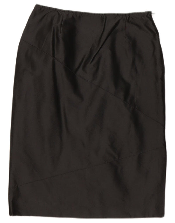 Saia Midi Feminina Max & Co. Reino Unido 10 Pequena W28 Poliéster Preto