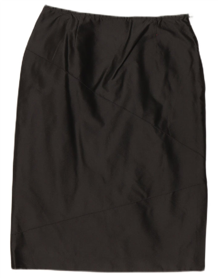 Saia Midi Feminina Max & Co. Reino Unido 10 Pequena W28 Poliéster Preto