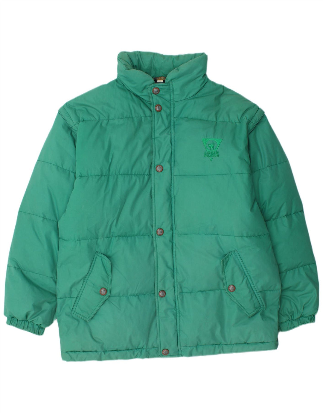 Jaqueta acolchoada com capuz masculina de Ciesse Piumini IT 52 grande poliéster verde moderno