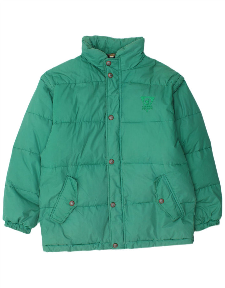 Jaqueta acolchoada com capuz masculina de Ciesse Piumini IT 52 grande poliéster verde moderno