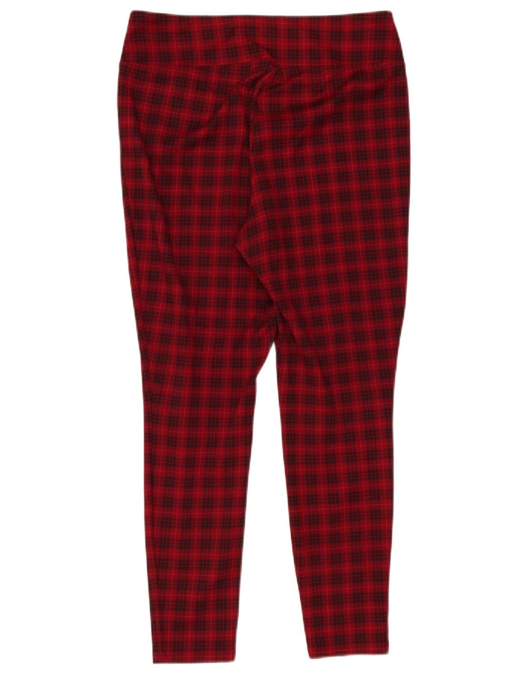 Calça feminina casual skinny Gap média W30 L26 xadrez vermelho