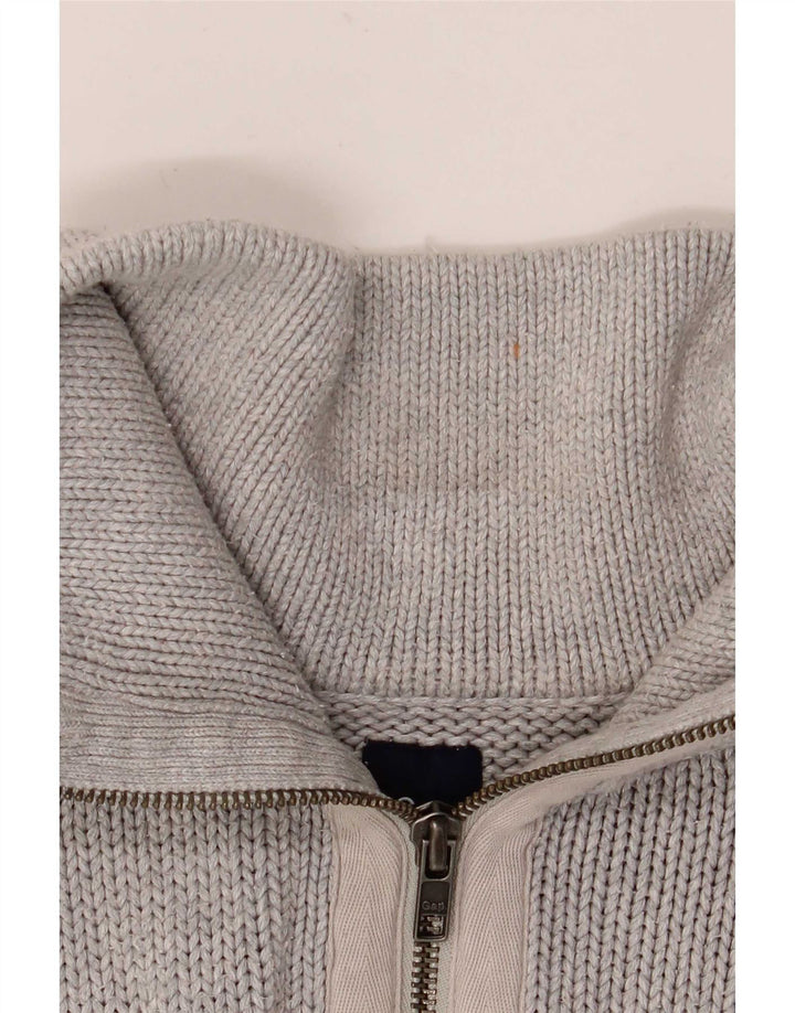 Suéter masculino Gap com zíper e gola XL algodão cinza