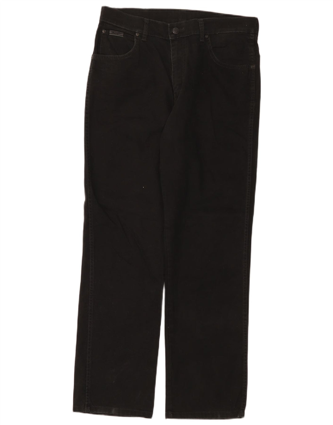 Wrangler Masculino Texas Stretch Straight Jeans W33 L30 Algodão Preto