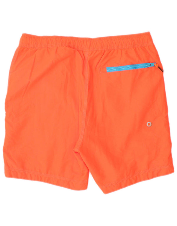 Shorts de natação masculino SUPERDRY gráfico grande laranja poliéster
