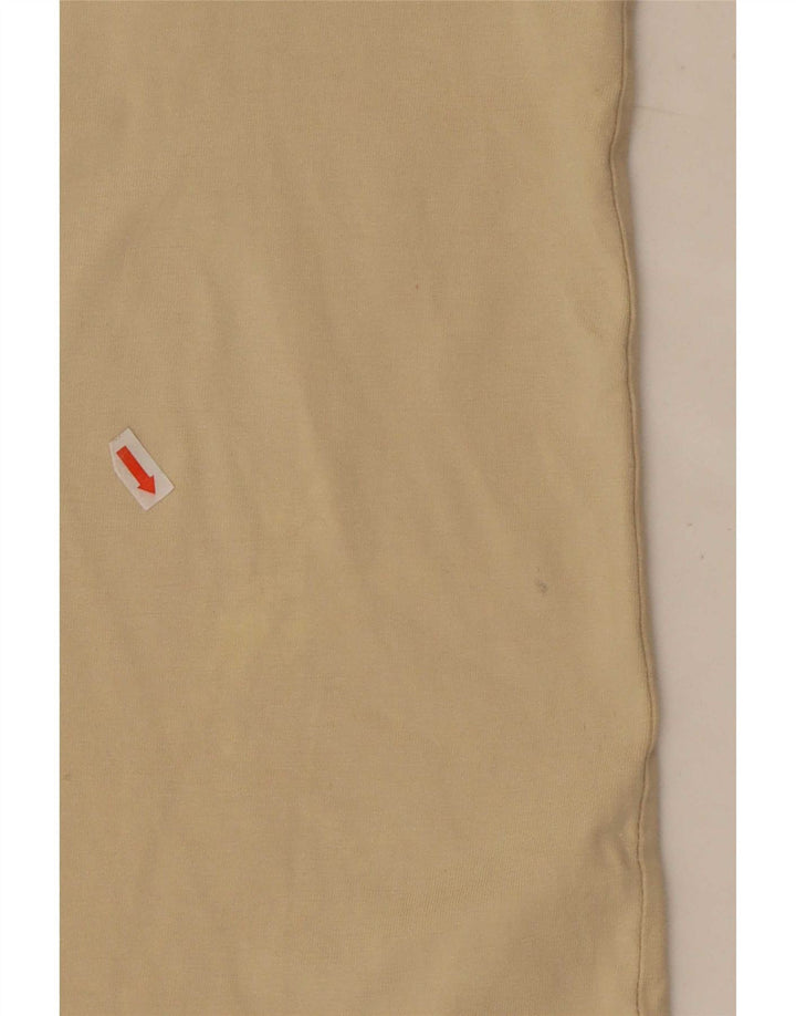 Pulôver militar vintage masculino de manga curta camisa grande bege