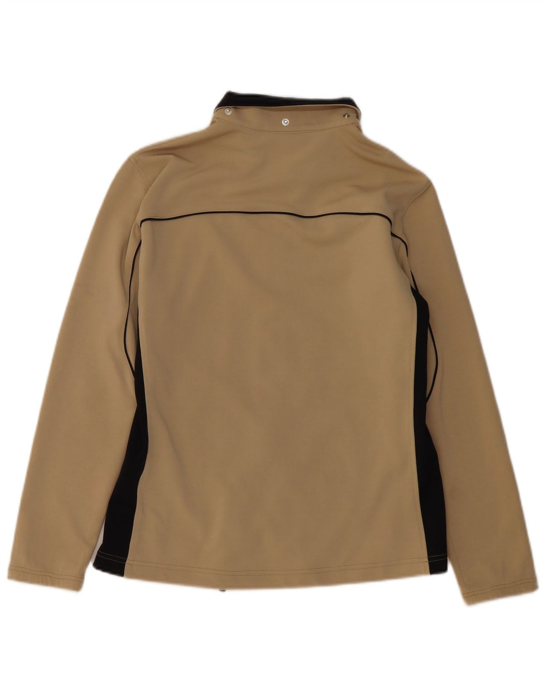 ASICS Womens Tracksuit Top Jacket UK 14 Grande Bege Colourblock