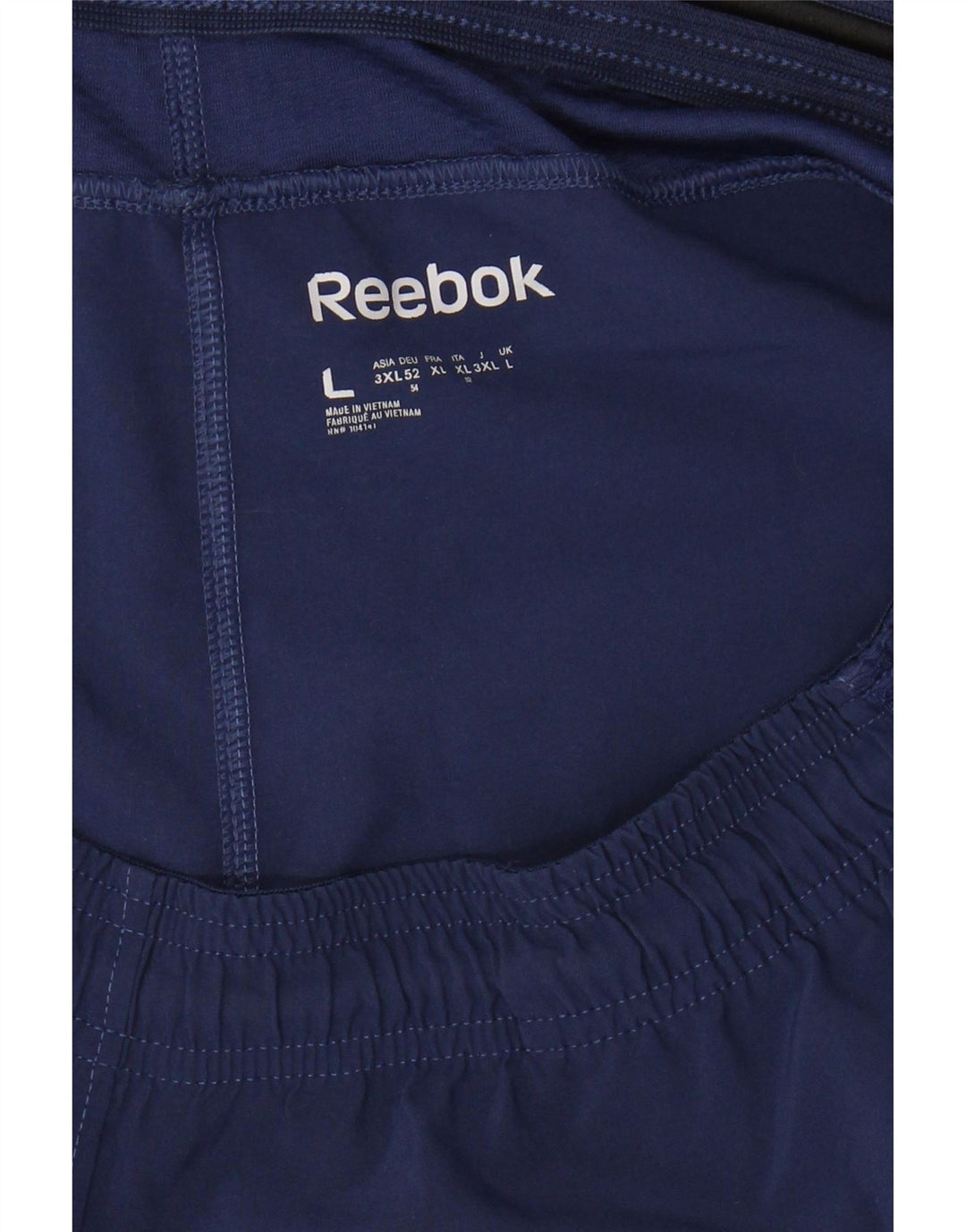 Shorts esportivos masculinos REEBOK grandes poliéster azul marinho