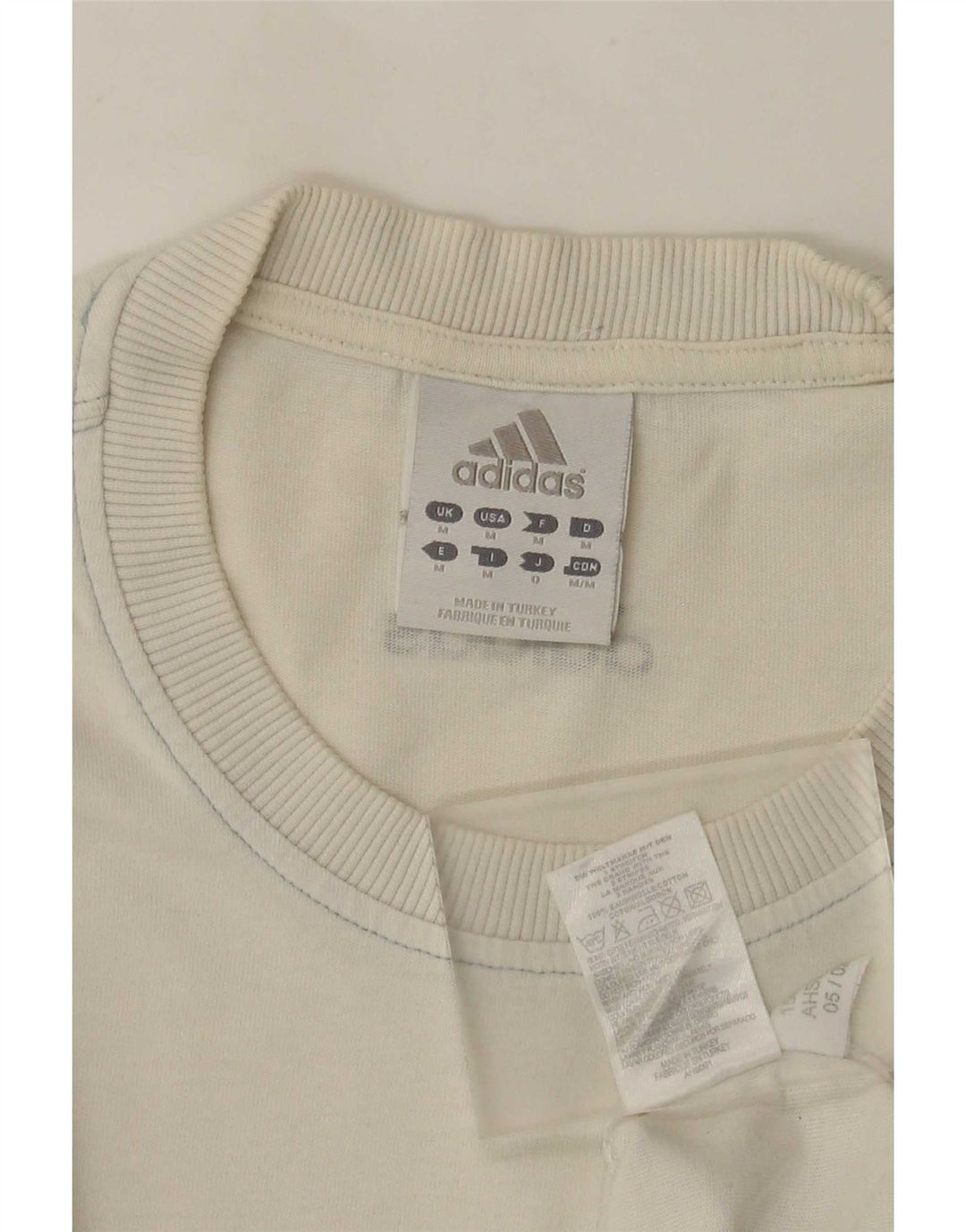 Adidas Mens Graphic T-Shirt Top Médio Algodão Branco