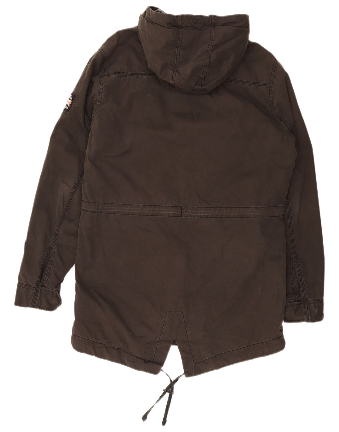 Jaqueta Parka com capuz militar masculina Superdry Reino Unido 40 algodão cinza grande