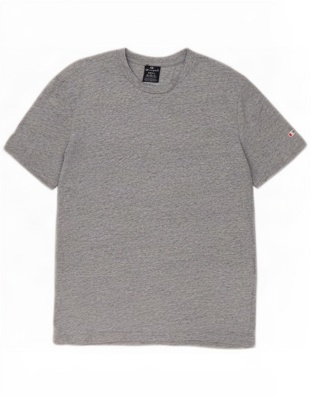 Camiseta masculina Champion de algodão manchado cinza pequeno