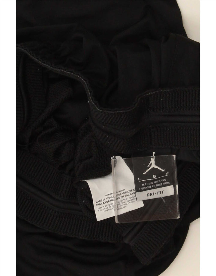 Shorts esportivos masculinos Jordan Dri Fit grande poliéster colorblock preto