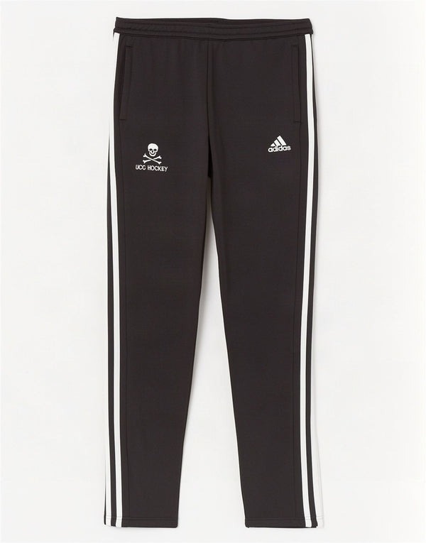 Adidas Womens UCC Hockey Tracksuit Calças Reino Unido 8/10 Pequeno Poliéster Preto