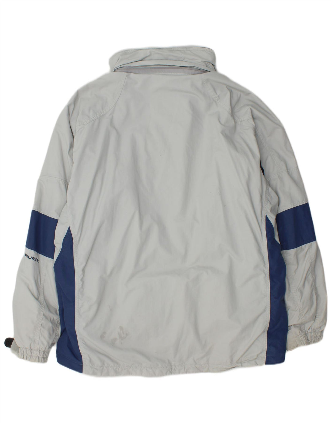 Jaqueta corta-vento masculina Columbia UK 40 grande azul colorblock nylon