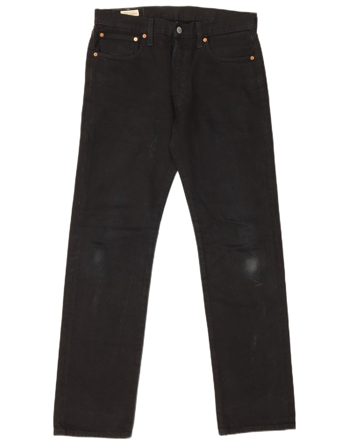 Jeans Levi's 501 Straight Masculino W31 L32 Algodão Preto