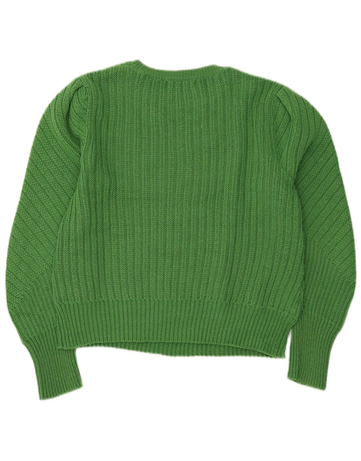 Suéter feminino Marks & Spencer com gola canoa Reino Unido 12 verde médio