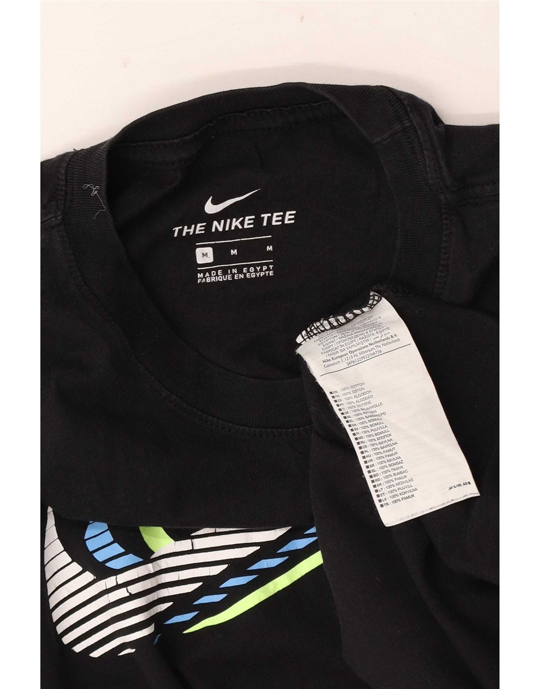 Camiseta Nike masculina gráfica Top médio algodão preto