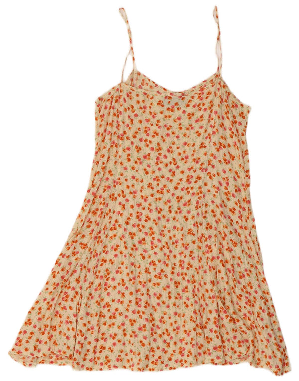 Vestido de verão feminino Onyx UK 4 XS bege floral