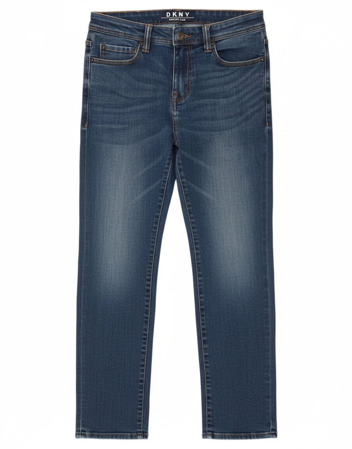 DKNY Feminino Mercer Slim Jeans W29 L30 Azul Algodão
