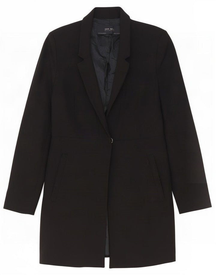 Sobretudo feminino Zara UK 6 XS preto poliéster