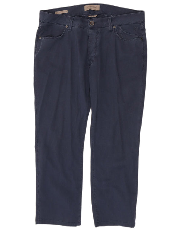 Calça casual masculina Jeckerson Slim Fit W36 L26 algodão azul marinho