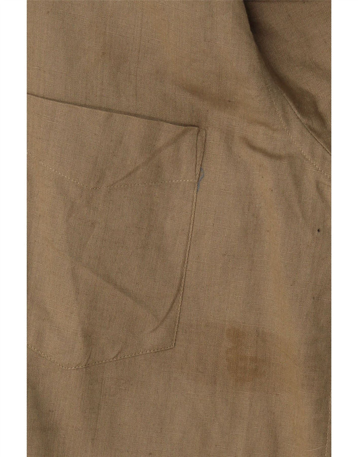 Camisa masculina Boggi de algodão cáqui médio