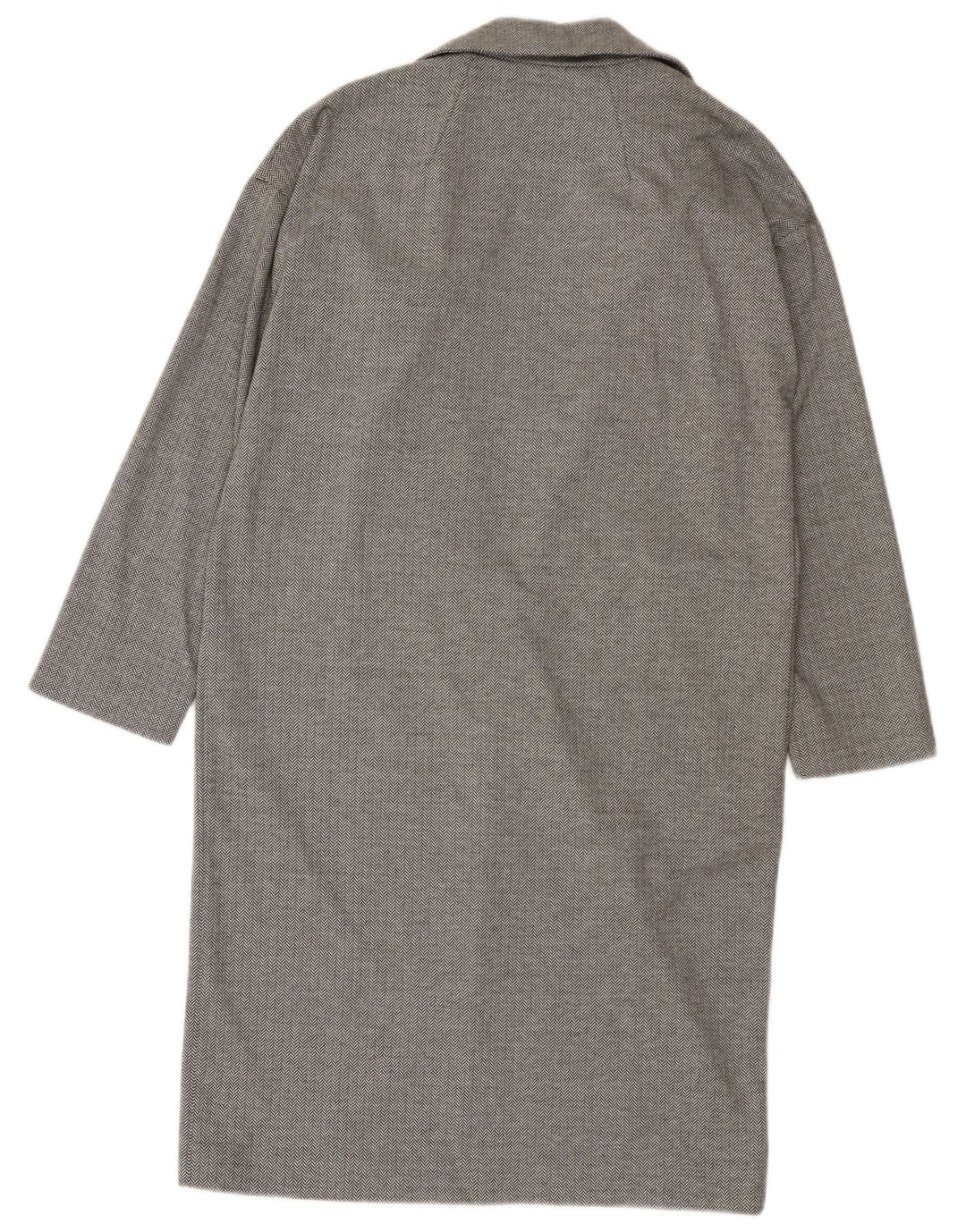 Sobretudo feminino aberto oversized Topshop Reino Unido 10 espinha de peixe cinza pequeno