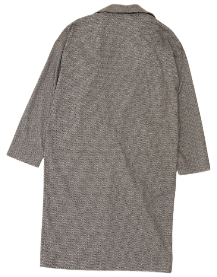Sobretudo feminino aberto oversized Topshop Reino Unido 10 espinha de peixe cinza pequeno