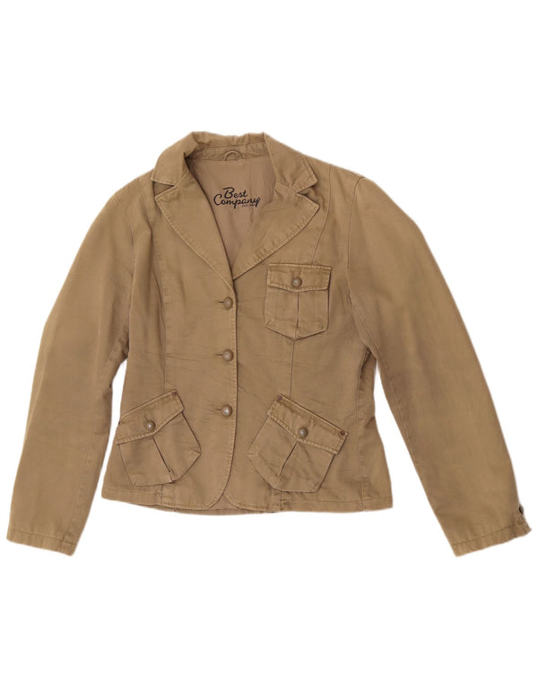 Jaqueta utilitária feminina Best Company UK 18 XL algodão cáqui