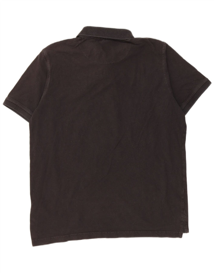 Camisa polo masculina Pierre Cardin Regular Fit de algodão preto médio