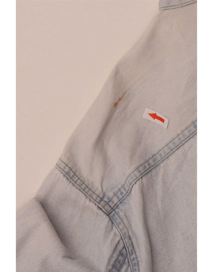 Camisa jeans masculina Levi's pequena azul algodão