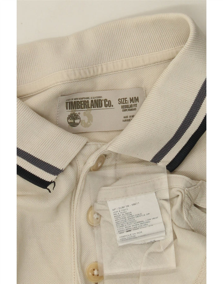 Camisa polo masculina Timberland Regular Fit médio algodão branco