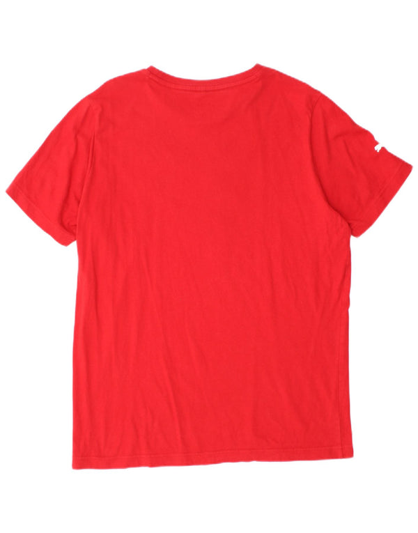 Camiseta masculina Puma Ferrari Graphic Top Médio Vermelho