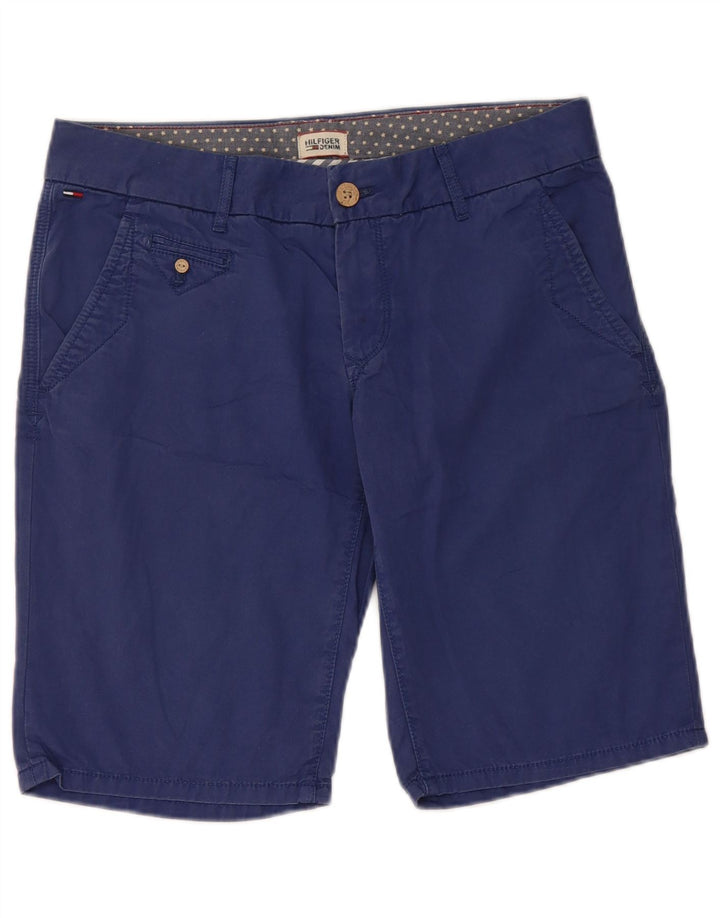 Shorts Chino feminino Tommy Hilfiger W28 algodão azul médio