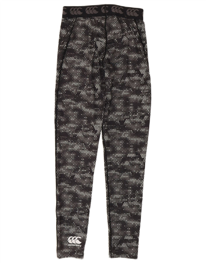 Canterbury Womens Graphic Leggings UK 8 Pequeno Poliéster Geométrico Preto