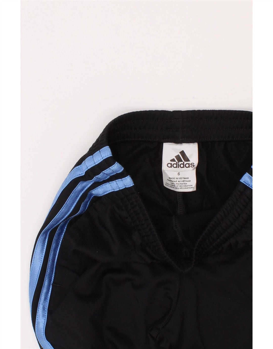 Calças de treino Adidas meninos 5-6 anos preto poliéster